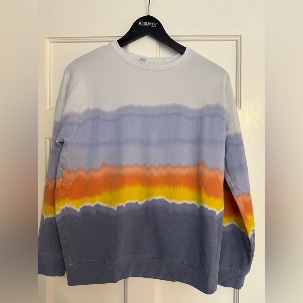 Tie die Athleta cozy crew neck sweatshirt. The softest!